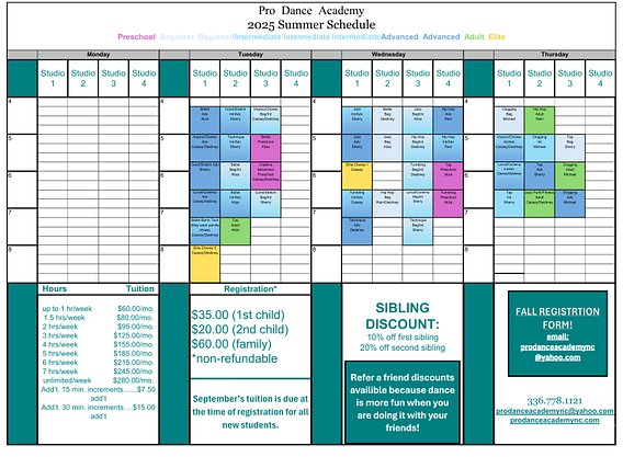 Summer 2025 Schedule 6 weeks (1)